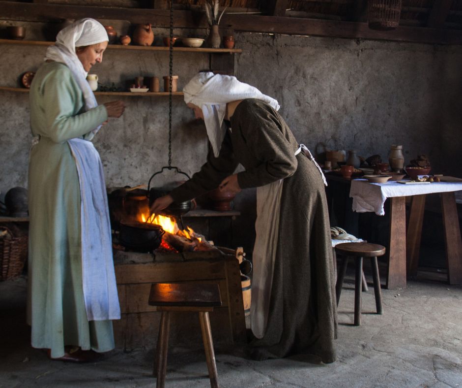 Medieval plastering in a kitchen