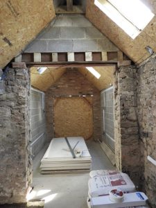 before plasterboarding