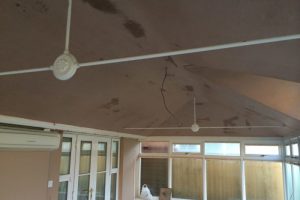 Conservatory roof plastering