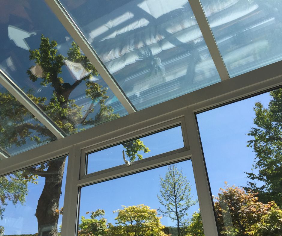 A conservatory roof needing a survey