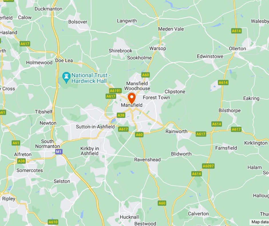 Mansfield Plasterers Map