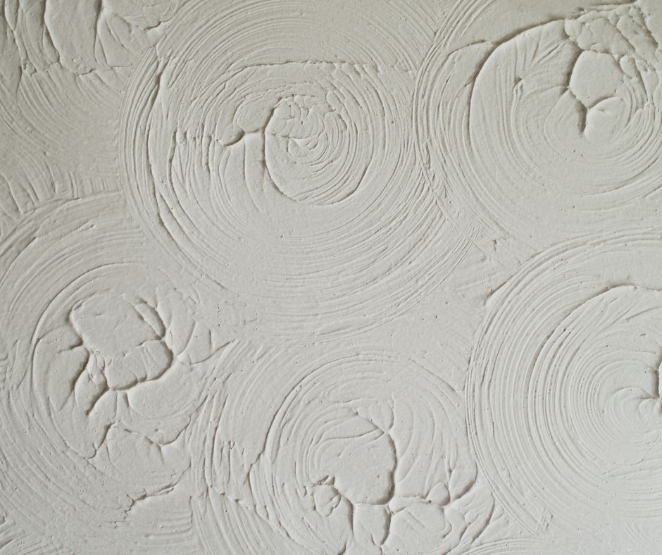 Artex ceiling texture before plastering