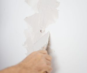 Small plaster wall repair example