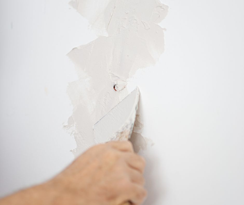 Small plaster wall repair example