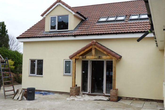 House exterior with completed render finish by P3 Plastering