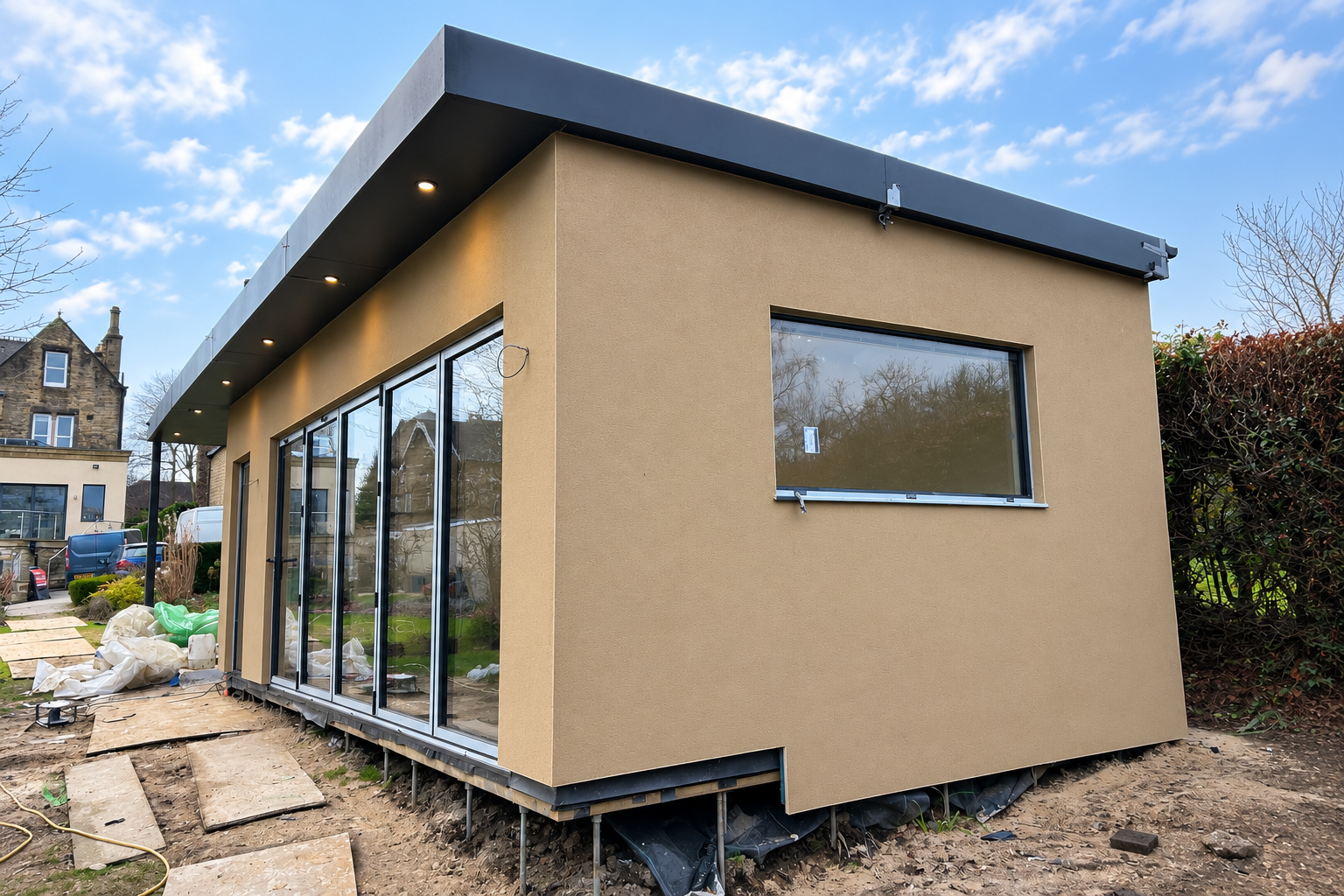 Completed exterior rendering project by P3 Plastering