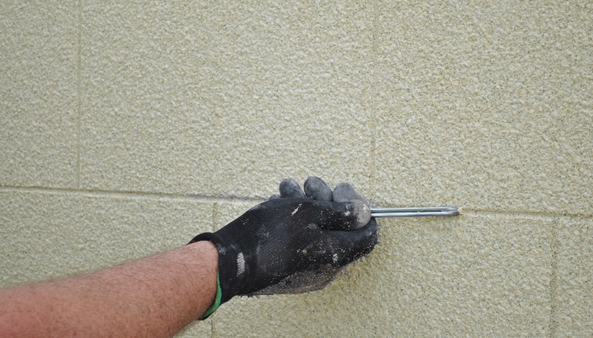 Decorative render finish designed to create a stone effect